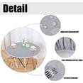 thumbnail image 4 of HAHDAXIA Round Waterproof Table Cover Elastic Tablecloth Vinyl Fitted Table Cover Elastic Edged Plastic Table Cover, Fits Tables up to 36"-44" R, Silver, 4 of 7
