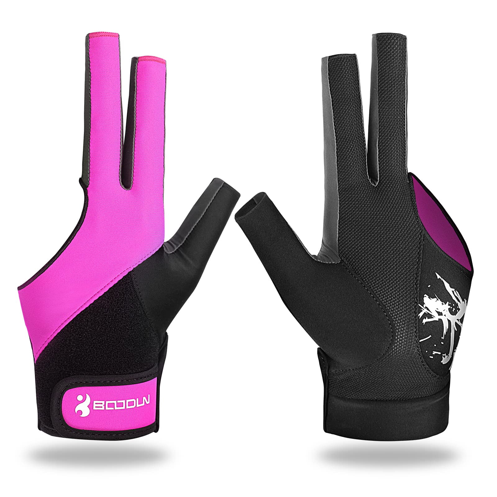 Billiard Pool Gloves for Left Hand 3 Finger Professional Billiard Gloves Wear on The Left