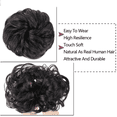 thumbnail image 3 of MORICA 1PCS Messy Bun Hair Piece Scrunchies Synthetic Chignon for Women Updo Natural Black Elastic Band, 3 of 7