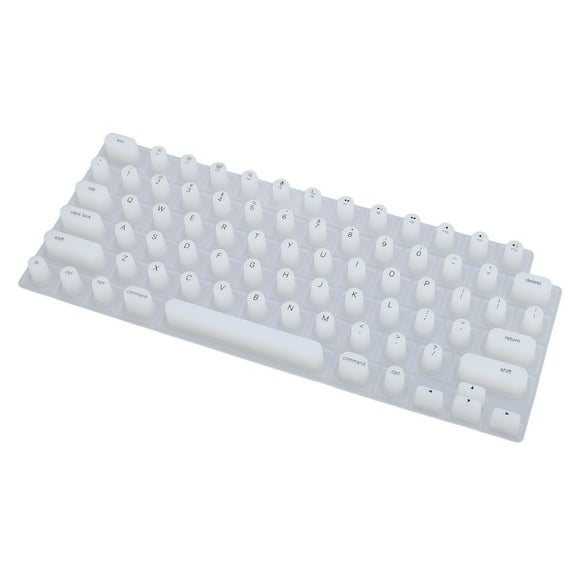 M Buder Funda de Teclado de Silicona Suave para MacBook Pro 14 16 Air 13 15 Protector Elevado Ergonómico Especialmente Diseñado para Uñas Largas y Manicura 27.6 cm / 10.8 inches Blanco