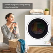 ZOKOP GYJ25-78 Compact Portable Household clothes Dryer 1.6cuft with Stainless Steel Drum Black and White 120V MECHANICAL Control ETL Certification