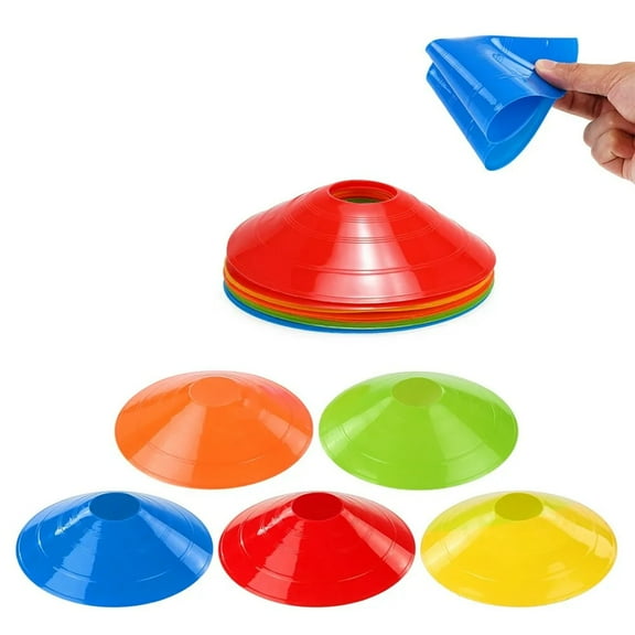 Pro Disc Cones,Soccer Cones for Training,Soccer,Football, Basketball, 10Pcs,5 Colors