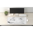 thumbnail image 2 of Animal Computer Mouse Pad, Polar Bear Profile Engraved Ink Drawing Grizzly Furry Wildlife in North Zoo, Rectangle Non-Slip Rubber Mousepad Large, 31" x 12", Charcoal Grey White, by Ambesonne, 2 of 2