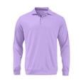 thumbnail image 6 of Men's Winter Solid Color Lapel Loose Long Sleeve T-Shirt, Henley Button Up Sport Top for Casual Wear, Gym and Lounge Style,Purple,M, 6 of 6