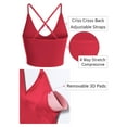 thumbnail image 5 of Made by Olivia Women's Seamless Padded Workout Sports Bra Cami Cropped Yoga Tank Top with Adjustable Straps, 5 of 7