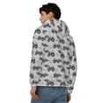 thumbnail image 4 of Goofa Gray Tractor Pattern Mens Full-zip Hoodie, Zip-up Pullover Hooded Sweatshirt, Kangaroo Pocket Hoodie Ideal for Daily Wear, Travel, and Home-, 4 of 5