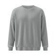 thumbnail image 5 of Rvwovn Men's Ribbed Crewneck Sweater Long Sleeve Thick Thermal Loose Fit Fall Winter Pullover Top, 5 of 7