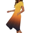thumbnail image 4 of gakvbuo Summer T-Shirt Dress for Womens Casual Short Sleeve A-Line Dress Solid Round Neck Homecoming Dresses, 4 of 6