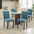 thumbnail image 4 of Sunvasagoo Set of 4/6 Upholstered Parsons Dining Chairs, Fabric Kitchen Chairs w/ Nailhead Trim, 4 of 9