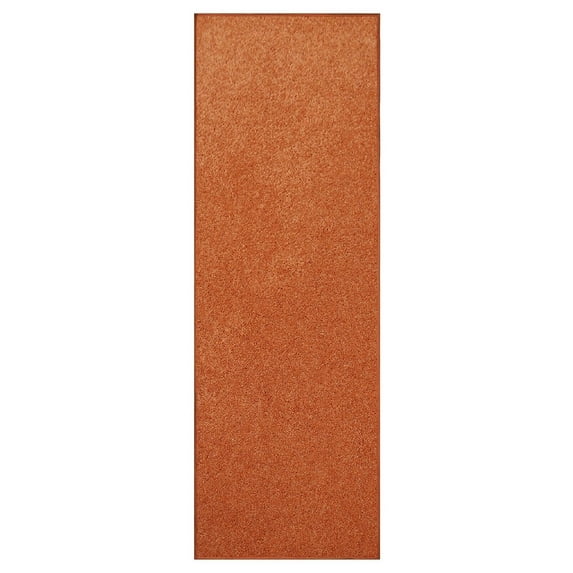 Furnish My Place Orange 4' x 46' Solid Color Rug Runner, Made In Usa, Living Room, Indoor