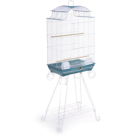 Prevue Pet Products Penthouse Suites Pagoda Roof Birdcage with Stand, Blue/White