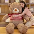thumbnail image 2 of Oso de peluche de alta calidad para niños y niñas, muñeco de peluche suave de 80/100cm, regalo de cumpleaños para amantes de San Valentín, 2 of 5