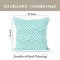 thumbnail image 4 of LALILO Throw Pillow Covers Stripe Green Aqua Pastel Two Tone Cushion Cover 18" x 18", 2 Pack, 4 of 6