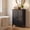 Black, variant on Costway Bathroom Cabinet, Wooden Storage Cabinet with 2 Doors & 3-Level Adjustable Shelf Prussian Blue