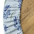 thumbnail image 5 of Ambesonne Floral Fitted Round Tablecloth, Leafy Flower Weathered Back, 36"- 40" Diameter, Soft Blue Cobalt Blue, 5 of 5