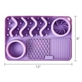 thumbnail image 4 of Vibrant Life Silicone Slow Feeder Compartment Pet Mat, Purple, 12" x 8", 4 of 5