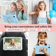 thumbnail image 5 of FJLBDE Case for Samsung Galaxy Tab A11 / Tab A9 8.7 Inch 2025/2023 with Butterfly Stand, Shockproof Protective Tablet Cover with Shoulder Strap for Kids Girls, Beige Blue, 5 of 5
