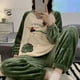 thumbnail image 4 of Conjuntos de Pijama de dibujos animados Kawaii para Mujer, ropa de dormir de franela a cuadros, trajes de noche para niña, ropa de casa para Otoño e Invierno, 4 of 4