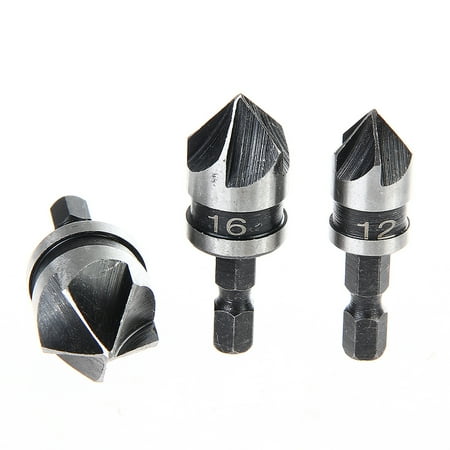 

BE-TOOL 15Pcs Hex Shank Drill Bit Set for Power Drills High Carbon Steel Blades Size 12mm-19mm Black