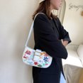 thumbnail image 3 of Sywqhk Bolso De Hombro Para Mujer Con Grafiti A La Moda, Bolso De Mano De Calle Pu Para Mujer (Blanco) Sywqhk Para estrenar, 3 of 9