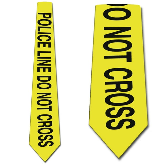 Police Line Do Not Cross Necktie Mens Tie