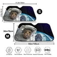 thumbnail image 7 of Lsque Cat Astronaut Car Windshield Sun Shade | Accordion Folding Style Auto Shade for Car Truck SUV Van | Blocks UV Rays Sun Visor Protector | Medium, 7 of 7