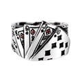thumbnail image 4 of Retro Unisex Ring Playing Card Adjustable Poker Engraved Open Ring Accessories For Party, 4 of 8