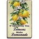 thumbnail image 1 of Letrero de hojalata de limón de 8 x 12 pulgadas, palabras vintage, póster de hierro, letrero de metal retro, impresión artística, póster, decoración de pared, 1 of 9
