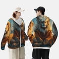 thumbnail image 4 of Fotbe Prairie Meditating Lion Chaqueta con Protección Solar UPF 50+ para Hombre y Mujer, Camisa con Capucha y Bolsillos-Medium, 4 of 7
