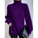 thumbnail image 3 of Suéter holgado de cuello alto de invierno para mujer, jersey elegante con mangas caídas y abertura lateral, jerséis elegantes estilo Harajuku vintage, tops de punto de gran tamaño, 3 of 5