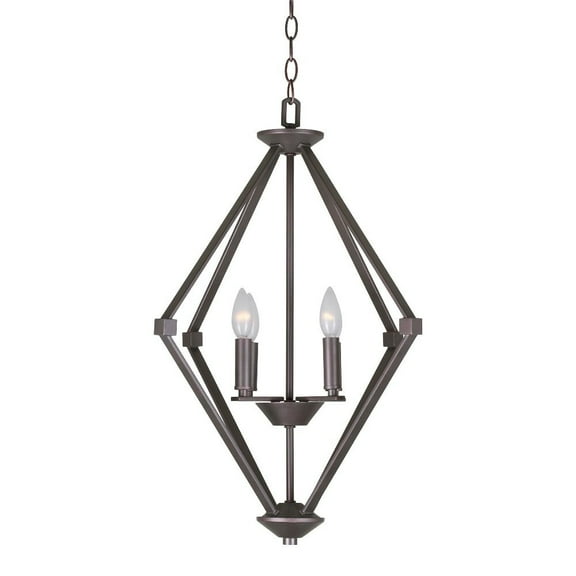 7062-04-32-Forte Lighting-Eddy - 4 Light Foyer Pendant-27.25 Inches Tall and 20.5 Inches Wide-Antique Bronze Finish -Traditional Installation
