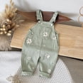 thumbnail image 5 of mgoYE Baby Girl Overalls Romper with White Floral Embroidery, Suspender Jumpsuit Pants Clothing Outfit for Toddlers, 5 of 7
