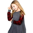 thumbnail image 2 of Girls French Terry Tunic Dress, Charcoal 2-Tone, 2 of 3