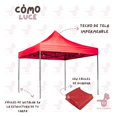 thumbnail image 5 of Lona Repuesto Toldo Impermeable 2x2 m Color Rojo, 5 of 5