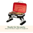 thumbnail image 4 of Cuisinart Petite Gourmet Portable Gas Grill, Compact Portable Grill Propane, 150 Sq. In. Cooking Surface, 5,500 BTU Burner Small Gas Grills for Camping, BBQ, Folding Legs and Carry Handles, Red, 4 of 10