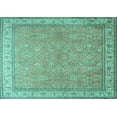 thumbnail image 1 of Ahgly Company Indoor Rectangle Persian Turquoise Blue Traditional Area Rugs, 8' x 12', 1 of 4