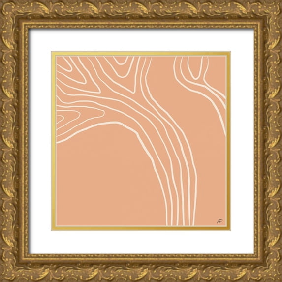 Lee, Judson 12x12 Gold Ornate Wood Framed with Double Matting Museum Art Print Titled - Tree Up I