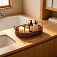 thumbnail image 3 of Woven Storage Basket with Handles — Versatile Plastic Fruit, Snack, and Bathroom Organizer for Home, Kitchen, and Office Decor, 3 of 5