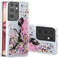thumbnail image 2 of Case for Galaxy S21 Ultra,Glitter Quicksand Moving Hearts Star Flower Cartoon Animals Flowing Liquid Protective Soft Phone Case for Samsung Galaxy S21 Ultra 5G,6.8" 2021 (Angel Girl), 2 of 14
