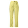 thumbnail image 3 of Aayomet Summer Pants Women Womens Solid Color Suit Pants Elastic Waist Elastic Waist Dress Pants for Women Business Casual,Yellow M, 3 of 5