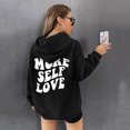 thumbnail image 5 of Gibobby Invierno y Navidad Sudaderas Mujer Sudadera informal para mujer, con capucha, con bloques de colores, a la , de manga larga, cálida, , estampada （Negro， XXL), 5 of 5