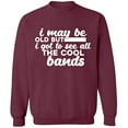 thumbnail image 2 of OXI Crewneck Sweatshirt - The Cool Bands, Basic Casual Sweatshirts for Men's and Women Fleece Sweatshirt Long Sleeve - Maroon Medium, 2 of 2