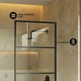 thumbnail image 4 of Claire 34 x 58 Framed Fixed 3/8 in. (10mm) Clear Tempered Glass Tub Door with Black Matte Frame, 4 of 6