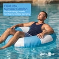thumbnail image 4 of Sun's Out 36" Inflatable Pool Tubes 2pk, Light Blue Cabana Print for Ages 14+, 4 of 6