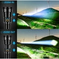 thumbnail image 3 of Rechargeable Flashlights 100000 High Lumens, High Power Led Flashlight, XHP70.2 Powerful Tactical Flashlight with Zoomable, 5 Modes, IPX7 Waterproof, Flashlight for Camping, Hiking, Emergencies, 3 of 7