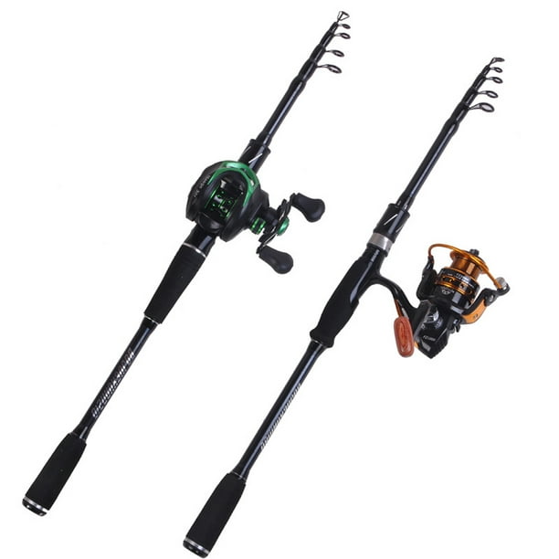 Fishing Rod and Reel Combos, 6.9ft Portable Carbon Fiber Telescopic Fishing  Pole with Reel Combo, Professional Pole Reel Fishing Rod Kit with Bait for