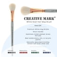 thumbnail image 2 of Creative Mark Goat Hair Mop Brush - 3/4" Oval, Natural Goat Hair for Watercolor, Oil, Acrylic & Makeup Blending – Ultra‑Soft White Hair  – Short‑Handle, High‑Absorbency Artist Mop, 2 of 7