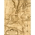 thumbnail image 2 of Vintage Maps 12x14 Black Ornate Wood Framed with Double Matting Museum Art Print Titled - French Map of New York-Islands and Harbor, 2 of 4