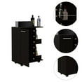 thumbnail image 3 of TUHOME Bar Cart Engineered Wood Bar Carts in  Black, 3 of 12