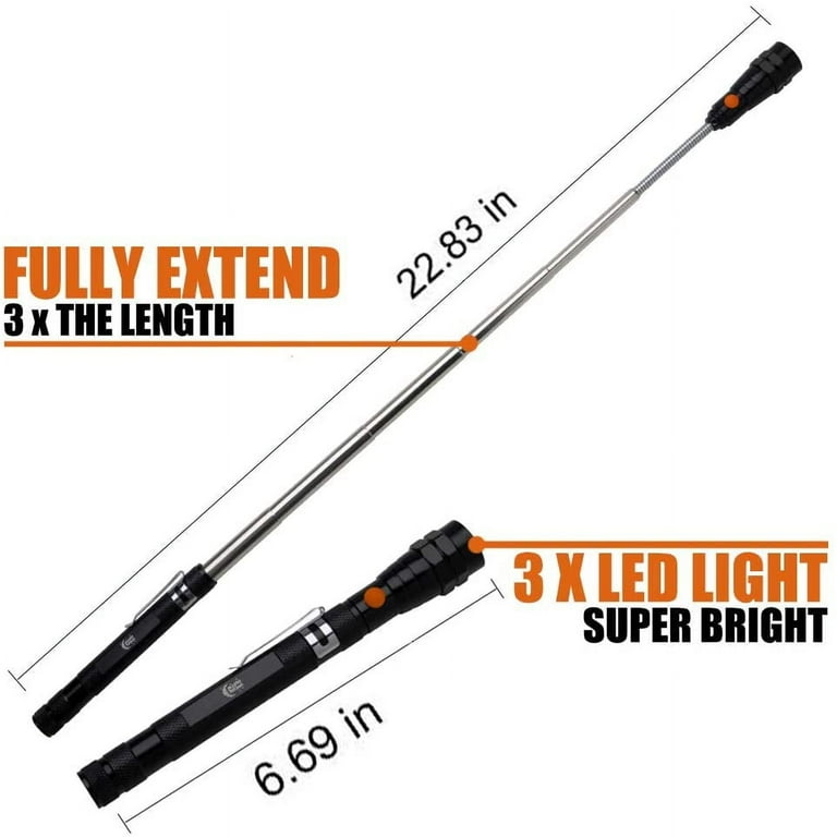 Dream Master Magnetic Pickup Tool with 3 LED Lights, Telescoping 7
